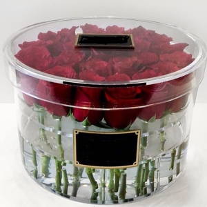 la migliore decorazione di nozze di vendita fiore acrilico scatola regalo 