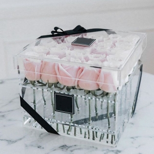 nuova elegante scatola di fiori in acrilico luruxy 