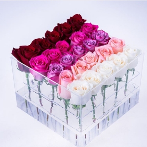 scatola di rose acrilico