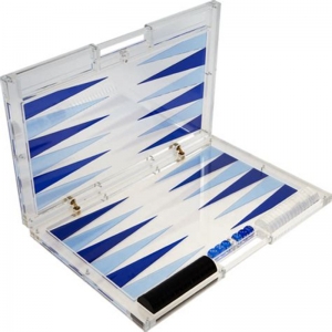 nuovo! set di backgammon acrilico di lusso - gioco da tavolo in cristallo di lusso di ondisplay 