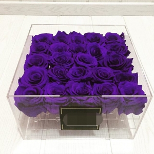wedding deluxe crystal 25 rose box personalizzato acrilico firma 25 scatola di fioritura 