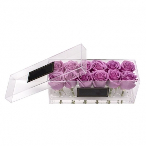 scatola di rose fiore acrilico