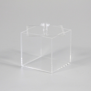 Scatola in acrilico trasparente piccolo quadrato in plexiglass 