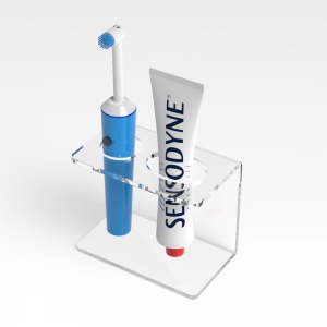 personalizzato acrilico spazzolino dentifricio titolare bagno organizzatore 