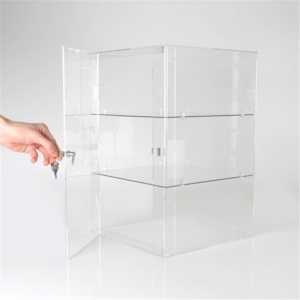 vetrina in acrilico trasparente in plexiglass trasparente a 3 livelli cabient 