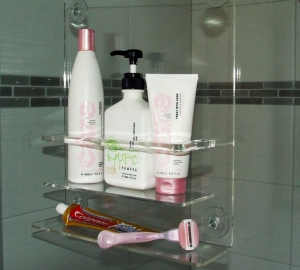 accessori per il bagno di alta qualità porta appesi acrilico trasparente per doccia 