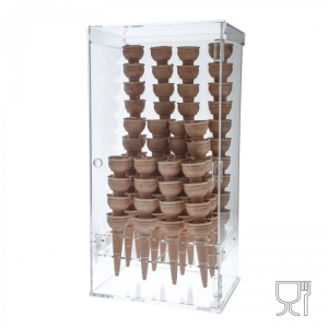 2019 porta cono per gelato in acrilico trasparente all'ingrosso - capacità cono 120 