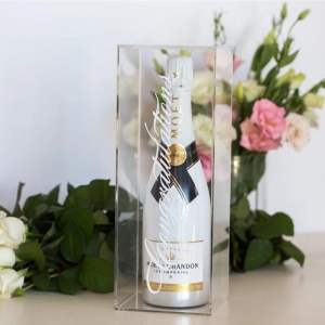 2019 scatola per champagne in plexiglass trasparente per vino in marmo acrilico 