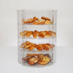 banco di mostra di stoccaggio del pane dell'armadio di visualizzazione dell'alimento acrilico su ordinazione della fabbrica di Yageli 
