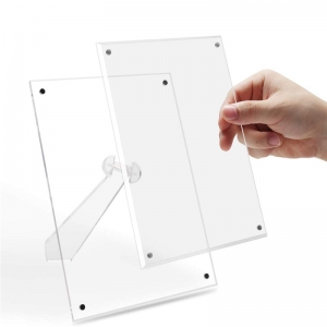 Cornice per foto in acrilico trasparente 5x7 da tavolo con magneti 