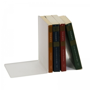 estremità di libro di cristallo decorative trasparenti all'ingrosso del supporto di libro acrilico di forma di l 