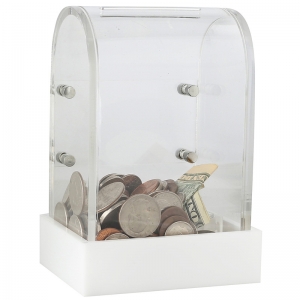 scatola in acrilico trasparente con suggerimento di donazione all'ingrosso in acrilico trasparente 