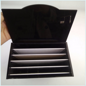 personalizzato nero acrilico 15 piastrelle eyelash extension box 