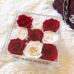 scatola regalo fiore acrilico