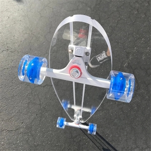  Yageli skateboard in perspex acrilico trasparente personalizzato 