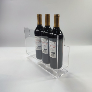 moderno portabottiglie in acrilico a parete 4 bottiglie e 4 bicchieri 