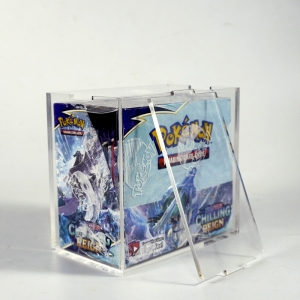 Scatola di espansione Pokemon in acrilico trasparente perspex trasparente con coperchio staccabile 
