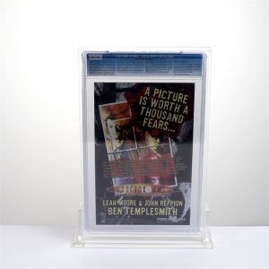 vetrina da collezione in acrilico trasparente da parete per fumetti classificati CGC
 