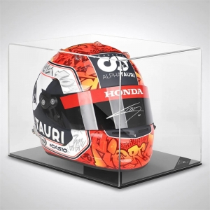 vetrina personalizzata per mini casco da calcio in acrilico trasparente
 
