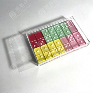 Giochi da tavolo in acrilico dai colori vivaci Domino Set 