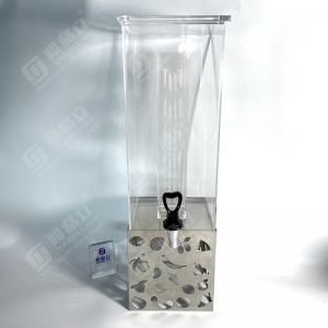 distributore di bevande acrilico trasparente quadrato da 2 galloni all'ingrosso 