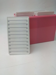 nuova scatola ciglia estensioni ciglia rosa con dieci piastrelle estensione ciglia 