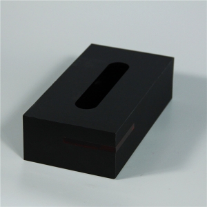 Porta scatola in tessuto acrilico nero Glam 