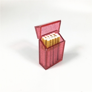 Scatola portaoggetti in acrilico rosa per sigari 