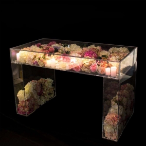 tavolo da sposa in acrilico trasparente per torta in plexiglass 