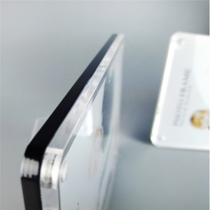 cornice per foto in acrilico nero e trasparente in perspex 