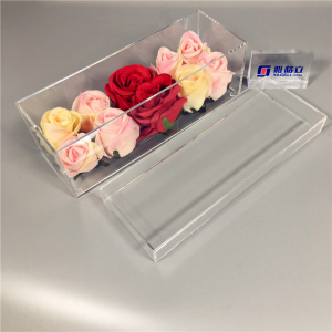 wholesale astucci regalo in lucite con scatola di rose acriliche a 12 fori 
