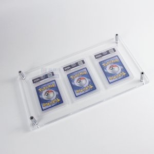 Montaggio a parete Anti-UV Supporto per carte in acrilico 3 PSA 