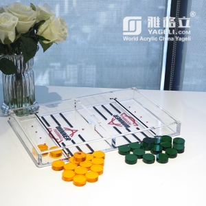 Set da tavolo da gioco con fionda per biliardino in acrilico trasparente 