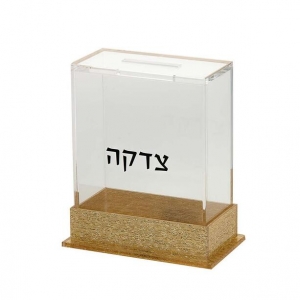 Salvadanaio di beneficenza con scatola Tzedakah in acrilico 