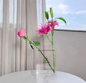 Vaso per fiori a forma di libro in acrilico 