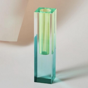 Colore Modern Lucite Prism Vaso 