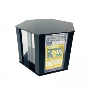 Scatola esagonale con display PSA in acrilico: un display premium per le tue carte classificate 