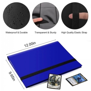 Raccoglitore per carte TCG in PU nero con 4 tasche 