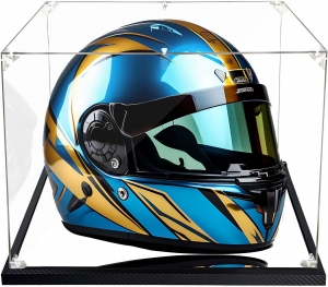 Vetrina per casco acrilico grande rettangolo 