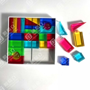 set di cubi di gemme acriliche OEM all'ingrosso 