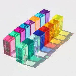 Cubi di gemme acriliche colorate OEM all'ingrosso 