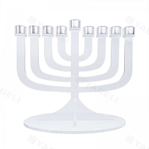 Portacandele Menorah ebraico acrilico all'ingrosso 