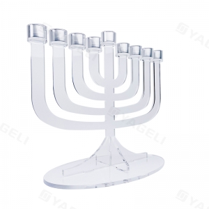 Cancella Menorah in Lucite per Hanukkah
