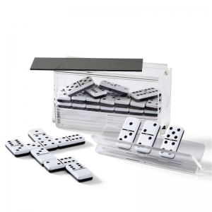 Set di giochi Domino acrilico personalizzato per Lucite Acrite Sliding Lid 