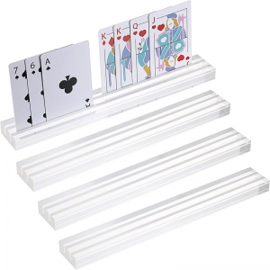 Slot doppi slot trasparente acrilico da gioco per le carte rack 