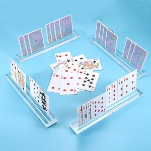 Porta di carta da gioco acrilica chiara