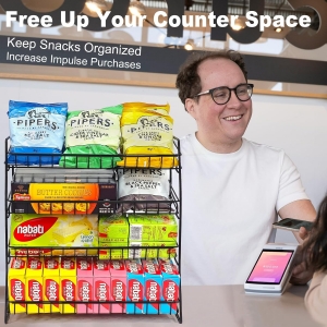 Display di snack di metallo per contatore 