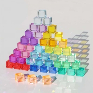 Brack di costruzioni acriliche di lusso a livello arcobaleno a 2,5 cm quadrati 