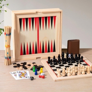 set di giochi in legno all-in-one