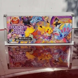 Booster Pokemon Acrilic Booster Pikachu Poncho Collection Box 